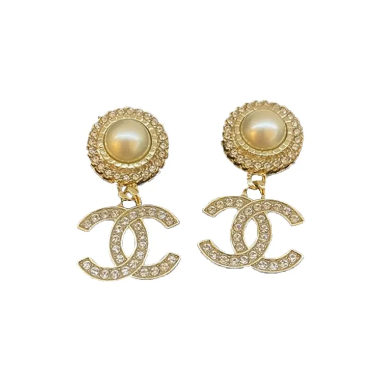 CHANEL Earrings Women's Gold-1