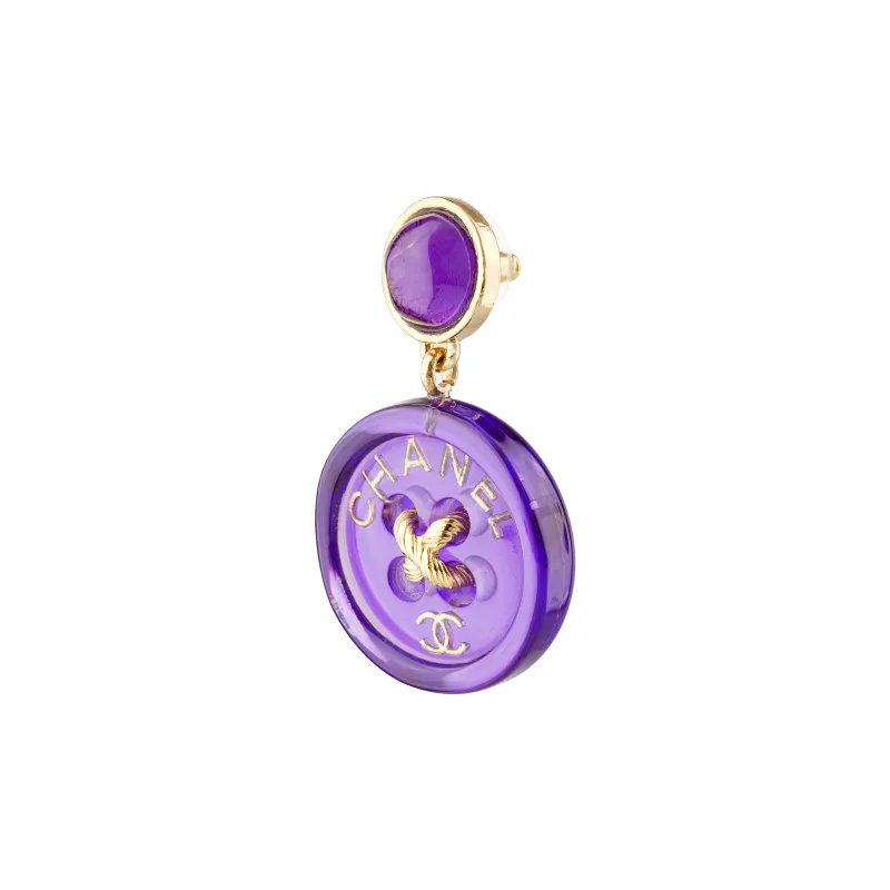 CHANEL Earrings Women's Purple-1