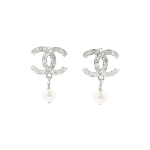 CHANEL Earrings Unisex Silver