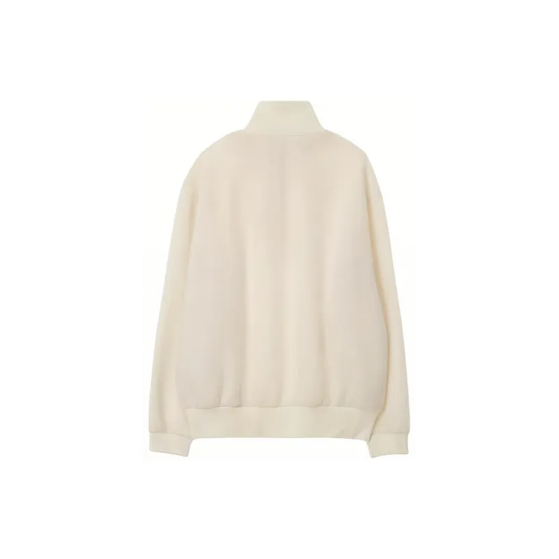 KIMHEKIM MOCKNECK ZIP-UP SWEATSHIRT Sweatshirt Unisex WHITE/White-1