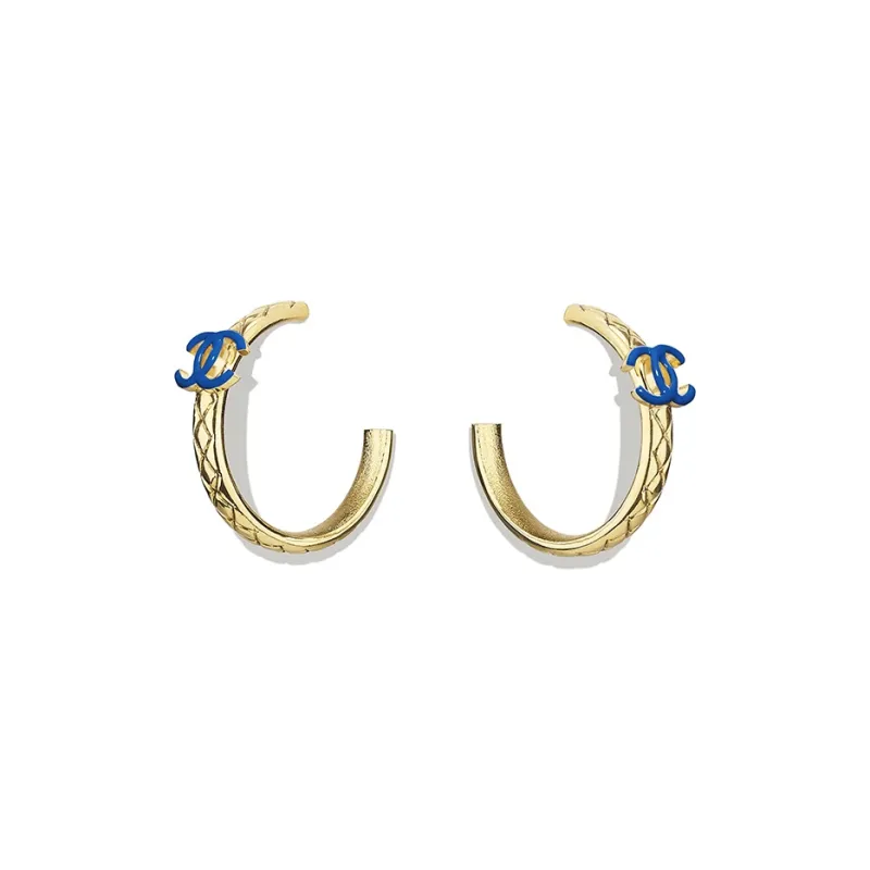 CHANEL Earrings Women's Gold/Blue-0