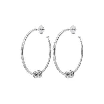 BVLGARI Karat Gold Earrings Women's Silver