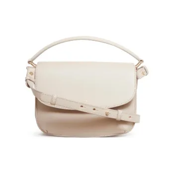 A.P.C Leather Portable Crossbody Bag, Shoulder Bag Mini Women's Gray