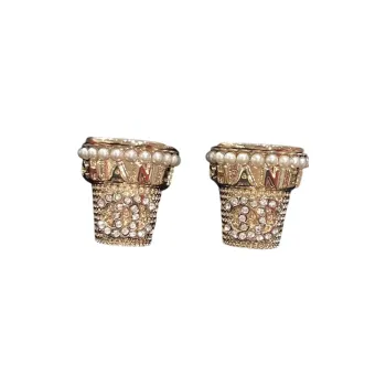 CHANEL Earrings Women's Gold