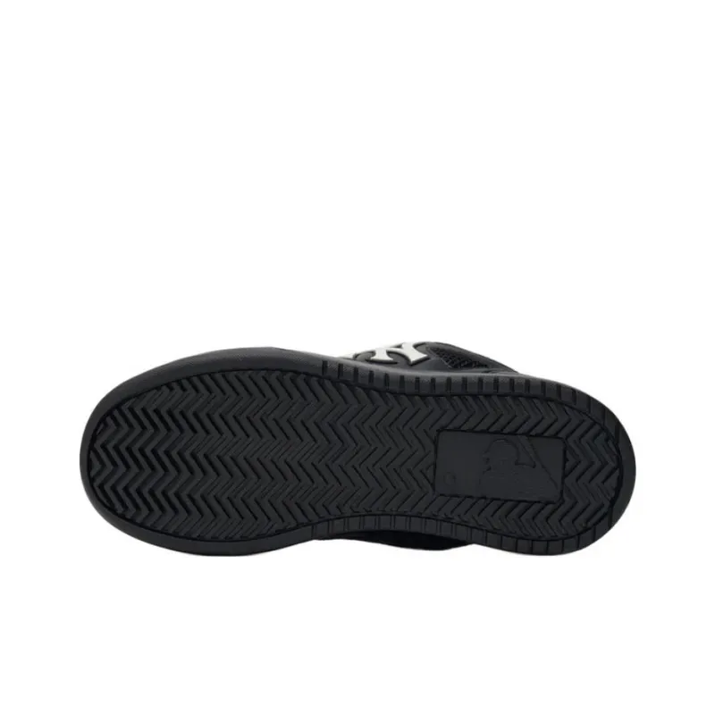 MLB Chunky Wide Anti Slip Wear Resistant Low Top Skateboard Shoes Unisex Black-5