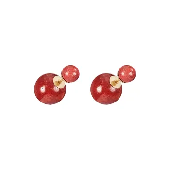 DIOR Earrings Women's Red