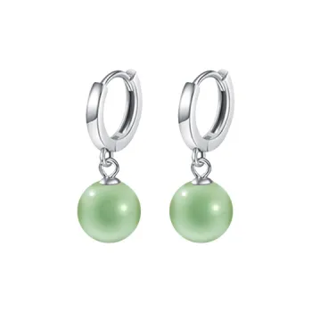 Gramda Hetian Jade Earrings Pale Greenish White Jade Women's