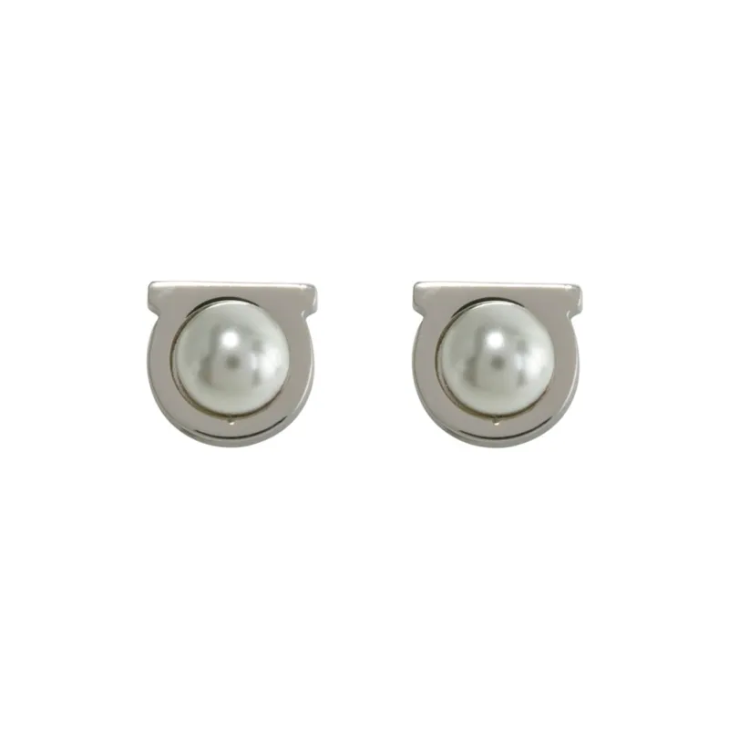 FERRAGAMO Brass Earrings Women's Silver-0
