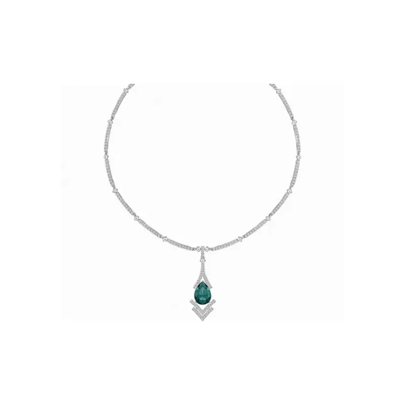 Swarovski Alloy Necklaces Unisex Silver-0
