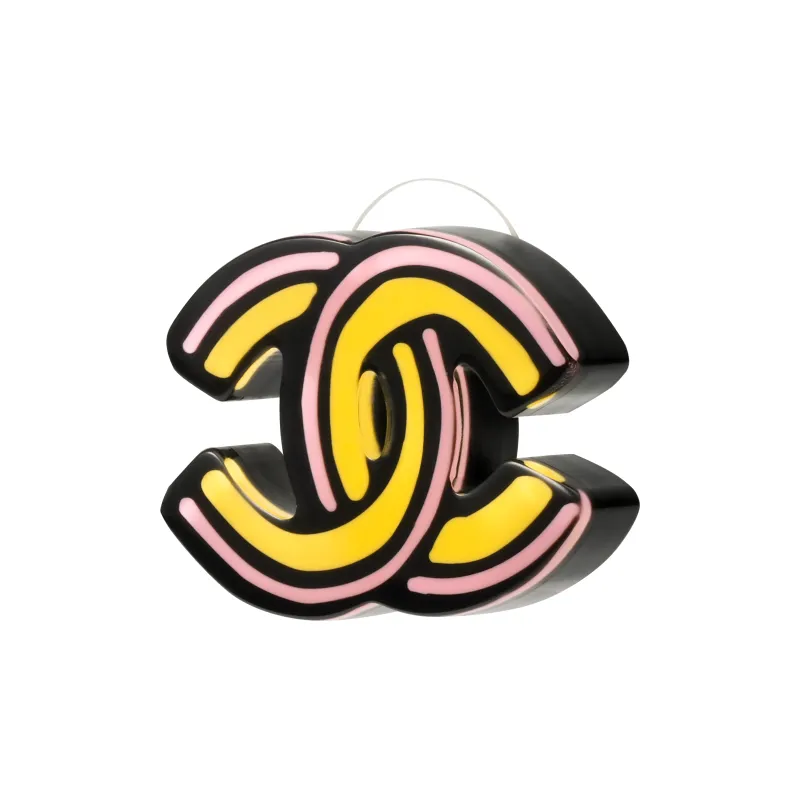CHANEL Resin Earrings Women's Pink-2