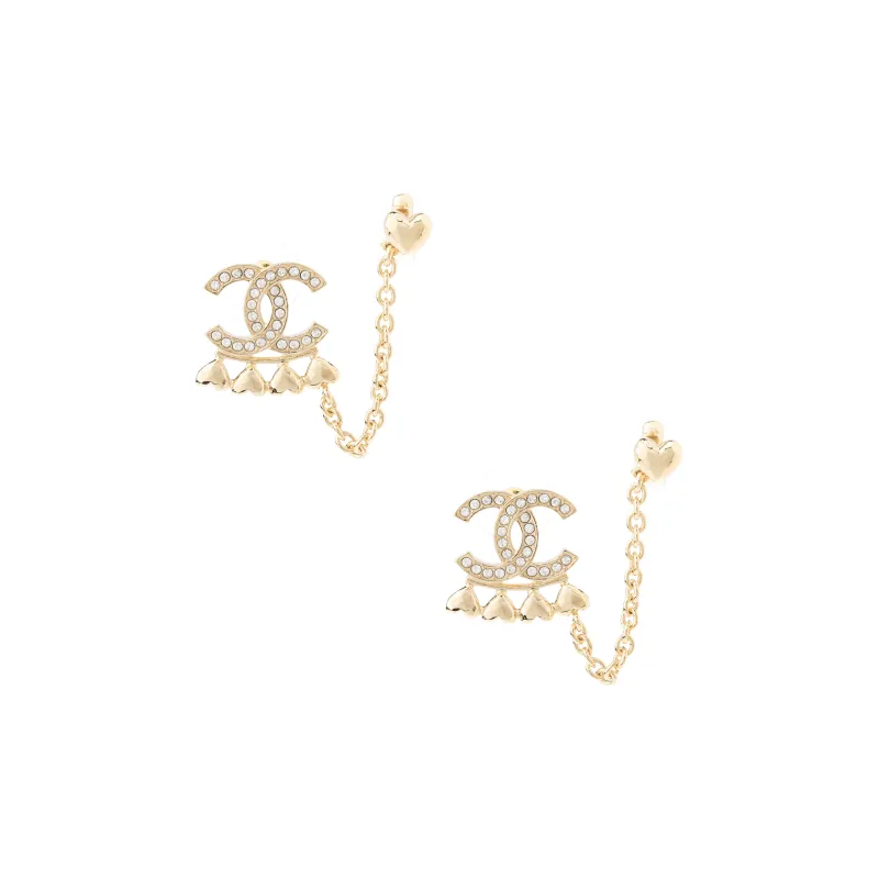 CHANEL Earrings Women's Gold-1