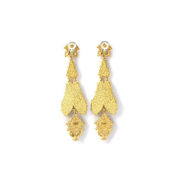 Burberry Resin Gold Plated Bronze Aluminum Gold Plated Earrings Women's Gold-1