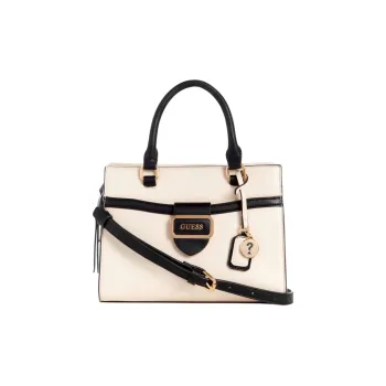 GUESS Artificial Leather One Shoulder Handbag Crossbody Bag Mini Women's White & Black