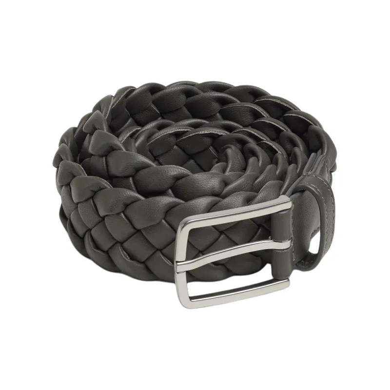 Bottega Veneta Solid Color Design Leather Belts Men's Black Width  3CM-0