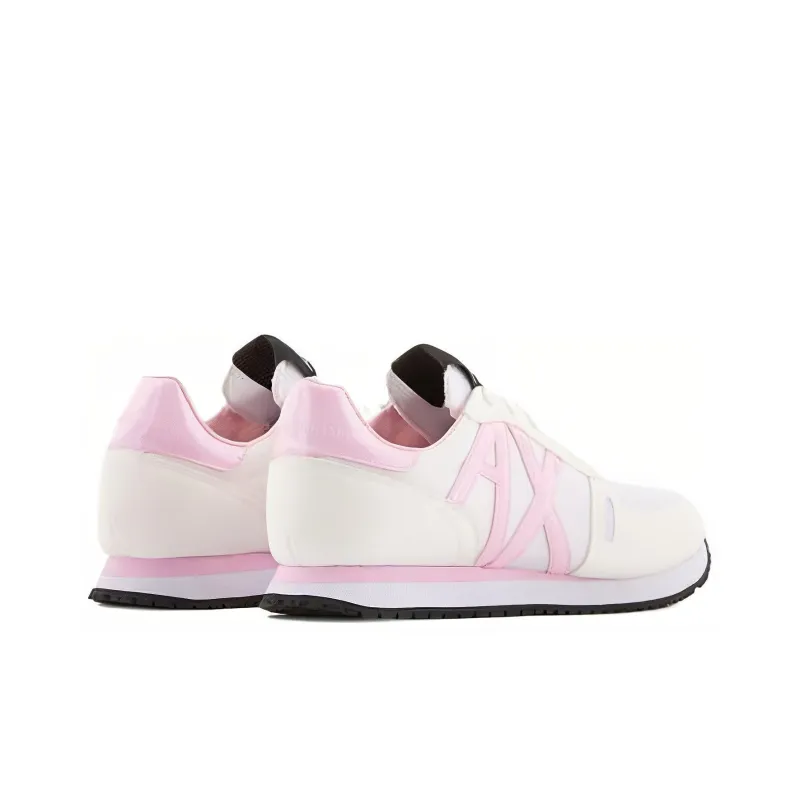 ARMANI EXCHANGEAE Shock Absorbers Low Top Casual Shoes Women's Pink White-3