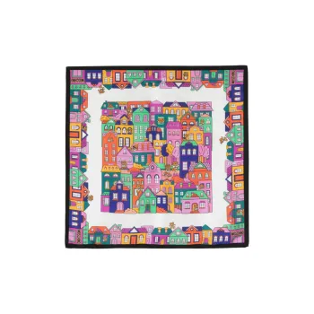 MOSCHINO Teddy Bear-print Silk Scarf