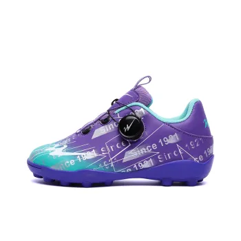 Binary Soccer Shoes Women's Low Top Purple Blue