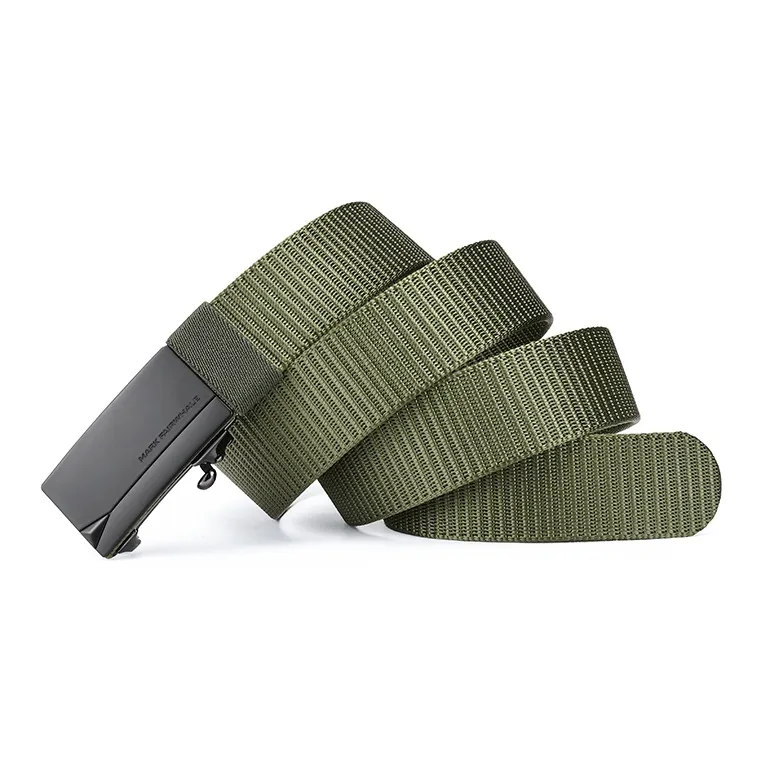 FAIRWHALE Fashion No Buckle Automatic Buckle Nylon Pants Belt Men's Width 3.5CM-1