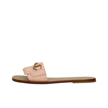 GUCCI Horsebit Slide Slippers Women's Pink
