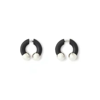 AMBUSH Brass Earrings Unisex Black