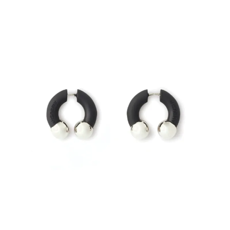 AMBUSH Brass Earrings Unisex Black-0