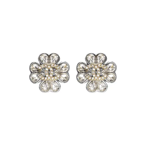 CHANEL Earrings Women's Silver