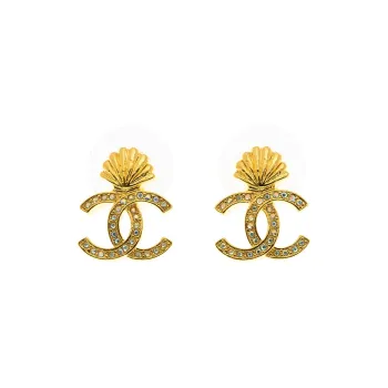 CHANEL Earrings Women's Gold