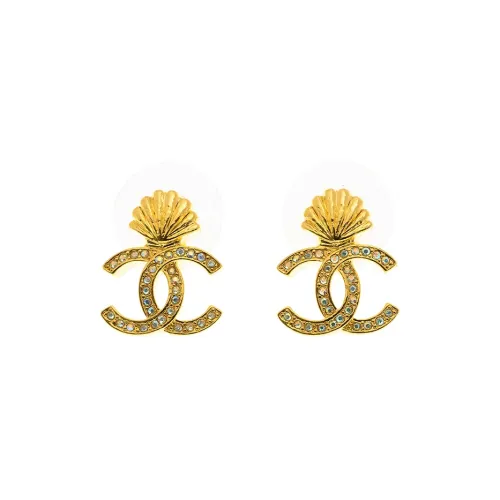 CHANEL Earrings Women's Gold