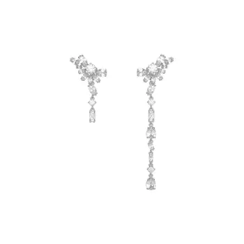 Swarovski Rhodium-Plated Earrings Women's White