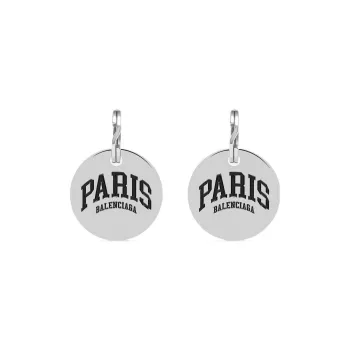 Balenciaga PARIS Earrings Men Silver