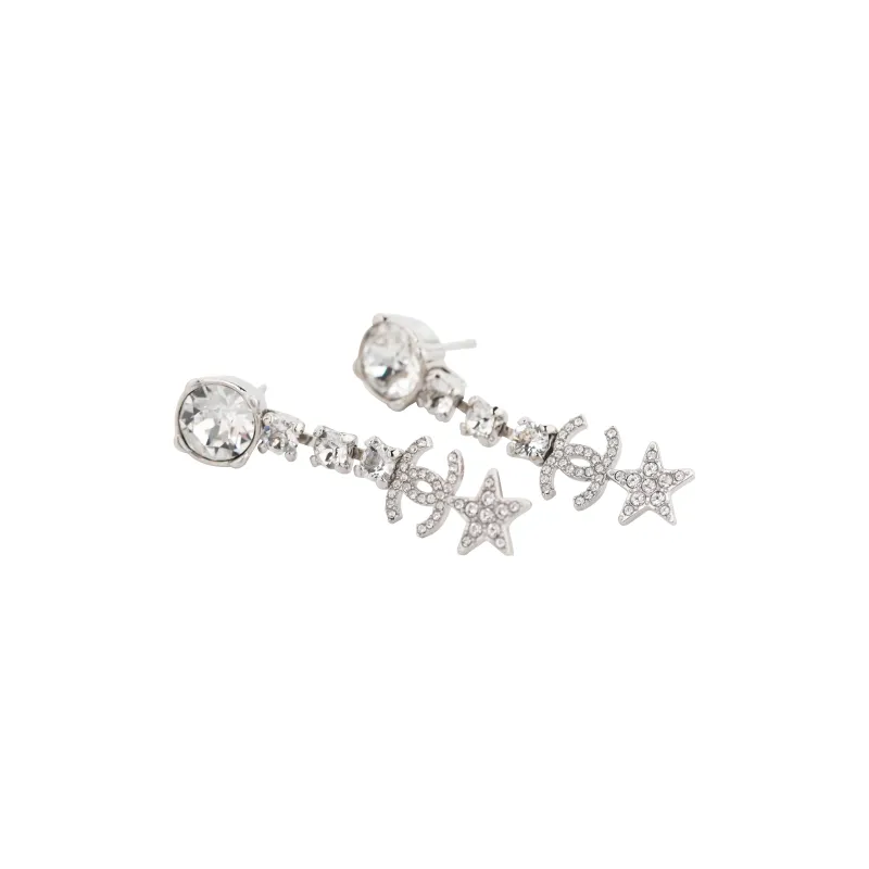 CHANEL 22c Early Spring Earrings Women's Silver-2