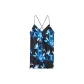 Black Sole Blue Floral Print