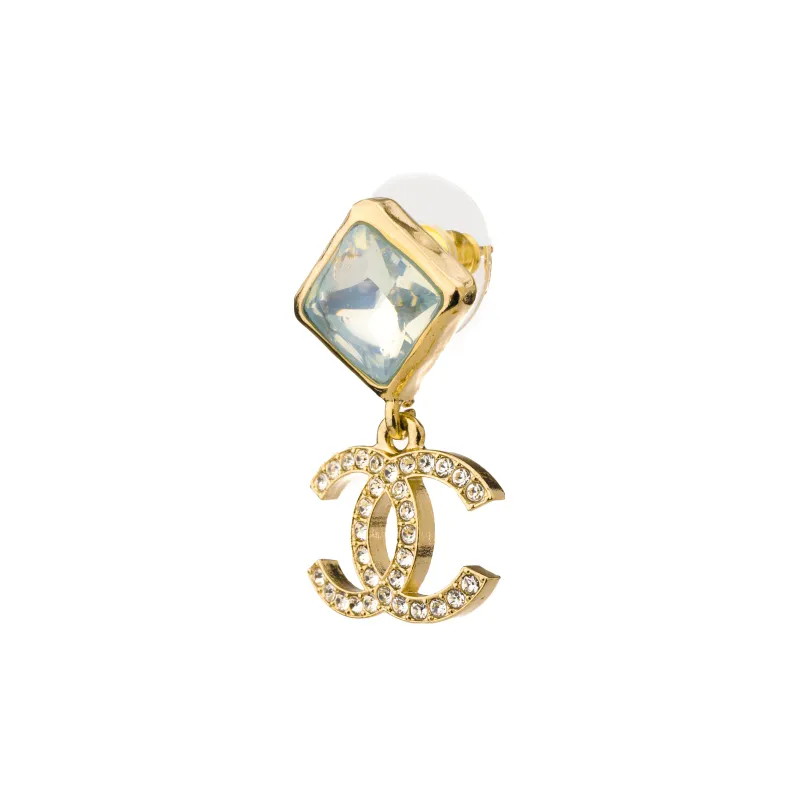 CHANEL Hoop Earrings Women's Gold-1