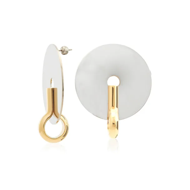 Burberry Alloy Gold Plated Palladium Plated Earrings Women's Silver-1