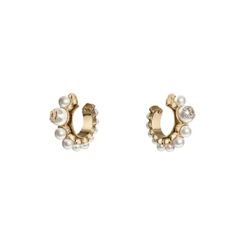 CHANEL Earrings Women's Gold