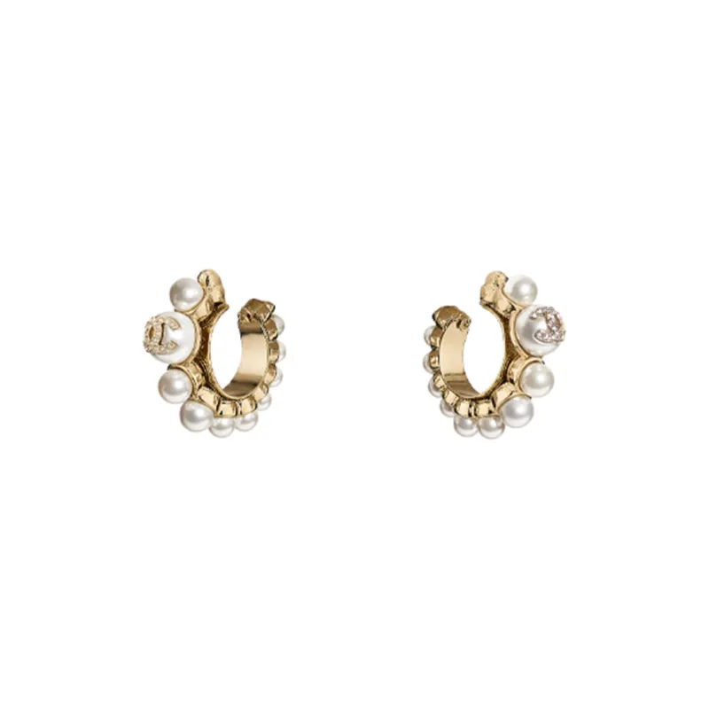 CHANEL Earrings Women's Gold-0