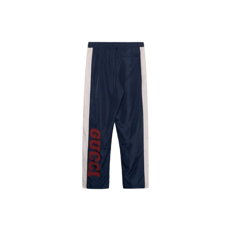 GUCCI Knitted Sports Pants Men's Blue-2