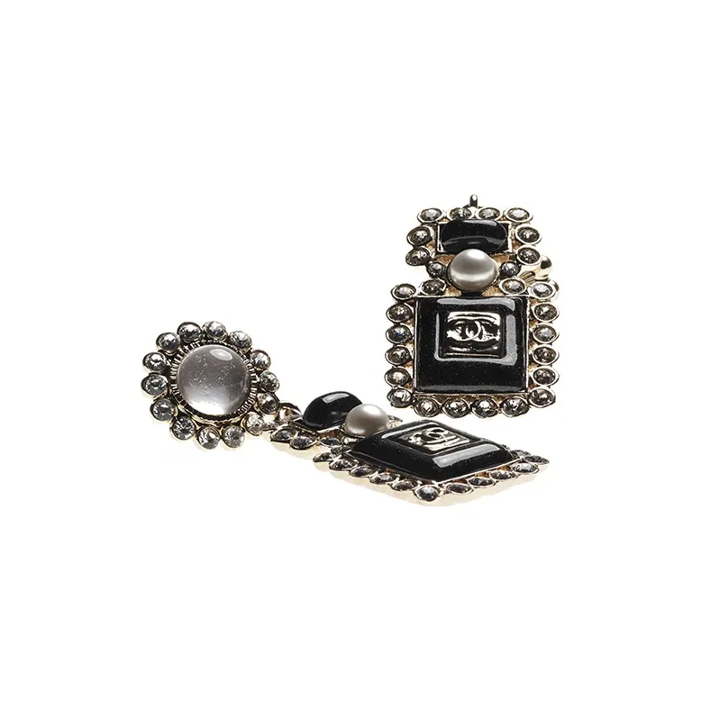 CHANEL Earrings Women's Black-1