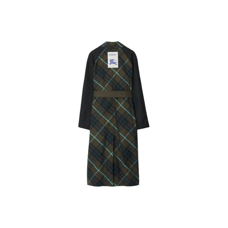 Burberry Check plaid Reversible Trench Coat-3