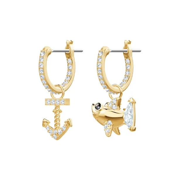 Swarovski Ocean Earrings Women's Gold-1
