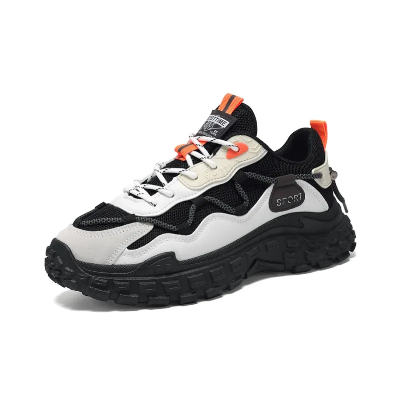 Dignitaries Abrasion Resistant Breathable Height Increasing Low Top Chunky Sneakers Men's-6