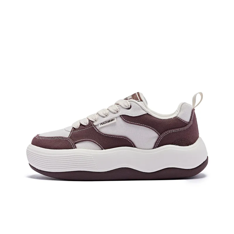 QIAODAN Slip Resistant, Abrasion Resistant, Balance, Lightweight Low Top Skateboard Shoes Women's Brown-0