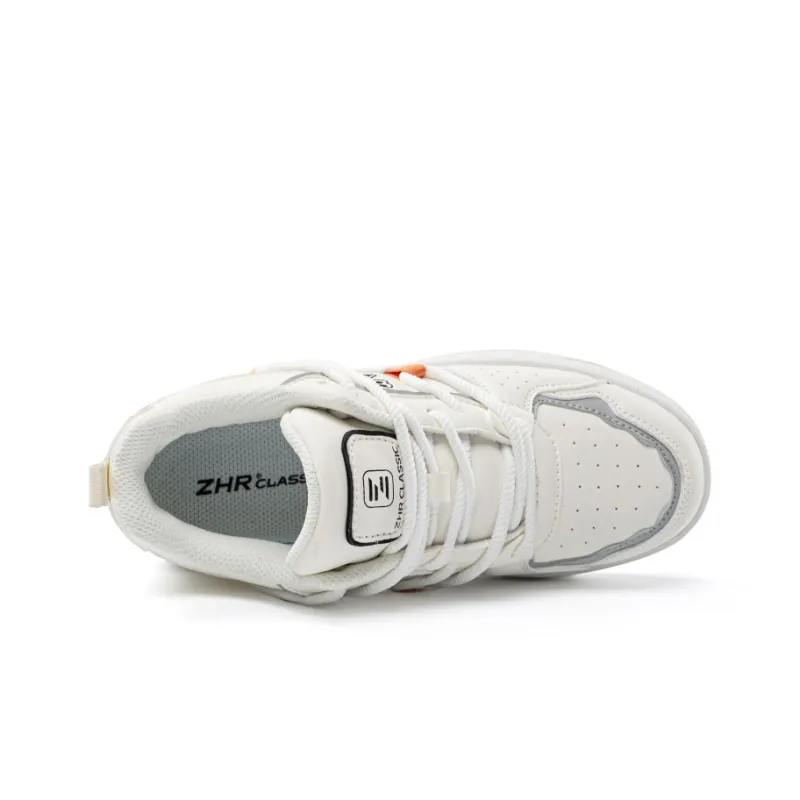 ZHR Slip Resistant Low Top Skateboard Shoes Unisex Gray Black-10
