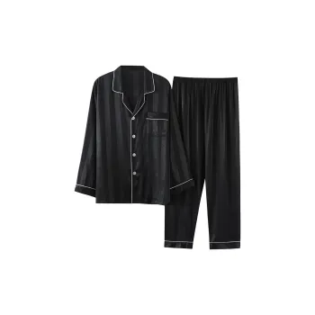Sleep Students Dormitory Men's Pajama Set Men's Black