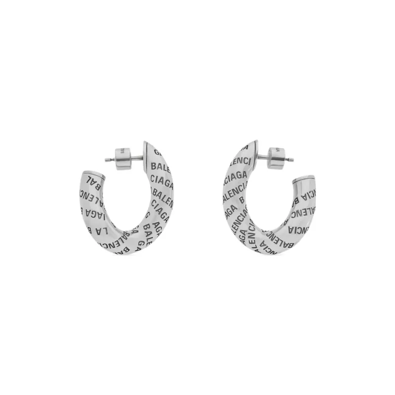 Balenciaga Logo Earrings-1