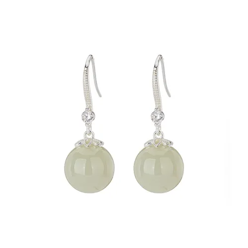 QLADY Hetian Jade Earrings Women's