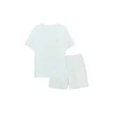 [Short-Sleeved Shorts]Blue Green