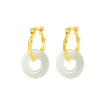 Mrs. Song Hetian Jade Earrings Women's
