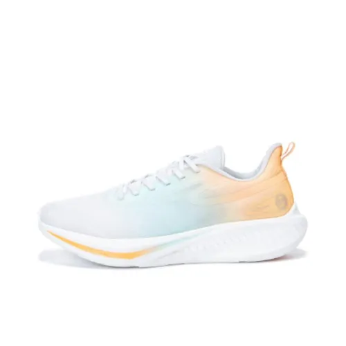 Erke Running Shoes Men Low-Top Elk White/Bubble Green/Wax Orange