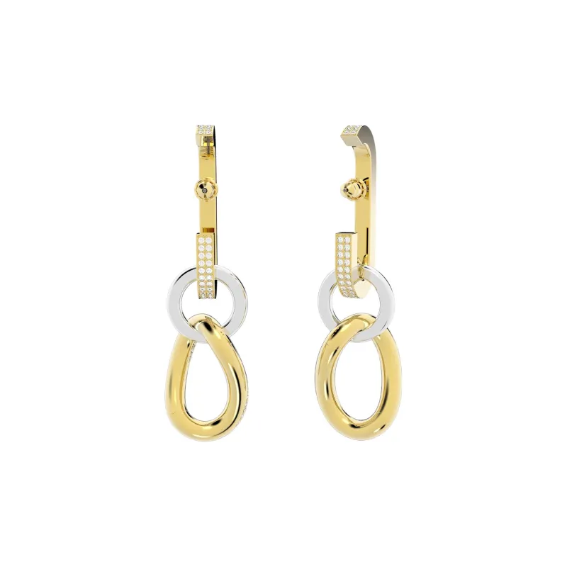 Swarovski Dextera Faux Crystal Earrings Women's Gold-2
